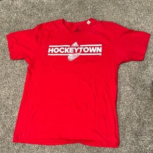 Adidas Red Hockeytown T-Shirt